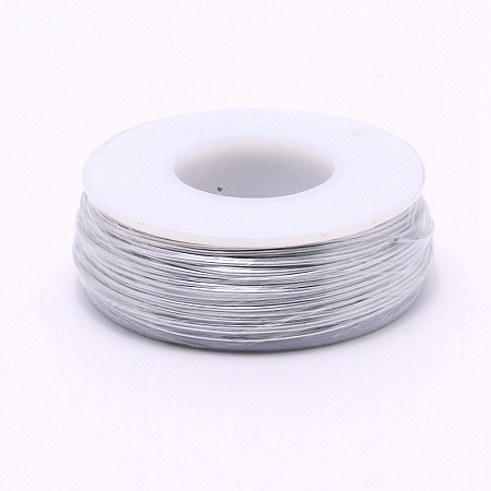 Honeyhandy Matte Round Aluminum Wire, Bendable Metal Craft Wire, with Spool, Silver, 20 Gauge, 0.8mm, 36m/roll
