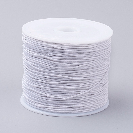Honeyhandy Elastic Cords, White, 0.6mm, about 37.18~40.46 yards(34~37m)/roll
