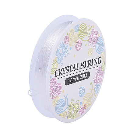 Honeyhandy Elastic Crystal Thread, Stretchy String Bead Cord, for Beaded Jewelry Making, Clear, 0.4mm, about 21.87 yards(20m)/roll