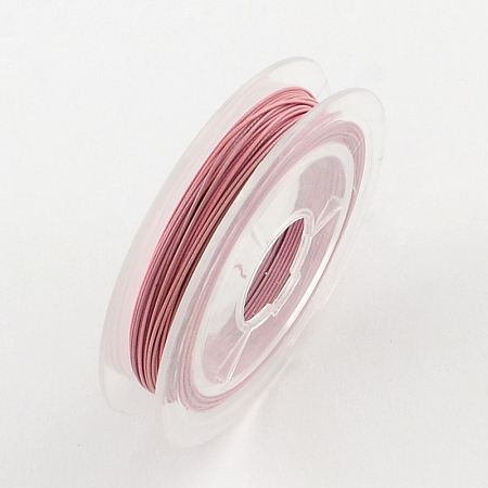 Honeyhandy Tiger Tail Wire, Nylon-coated Stainless Steel, Flamingo, 0.38mm, about 32.8 Feet(10m)/roll