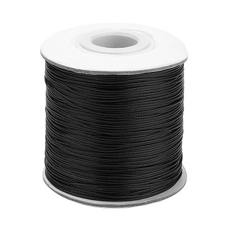 NBEADS 0.5mm 185 Yards Black Beading Cords and Threads Crafting Cord Waxed Polyester Thread for Jewelry Making Bracelet