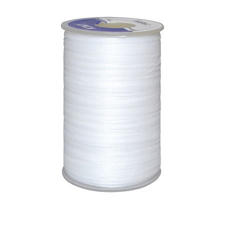 Honeyhandy Waxed Polyester Cord, 6-Ply, White, 0.55mm, about 38.27 yards(35m)/roll