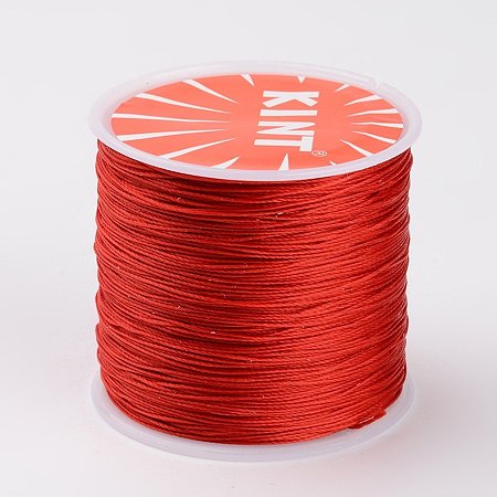 NBEADS 0.5mm 115 Yards Dark Red Waxed Polyester Beading Cords and Threads Crafting Cord Waxed Thread for Jewelry Making Bracelet