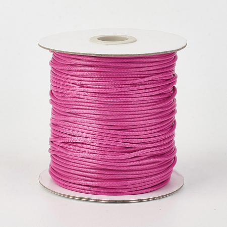 Honeyhandy Eco-Friendly Korean Waxed Polyester Cord, Camellia, 0.5mm, about 169.51~174.98 Yards(155~160m)/Roll