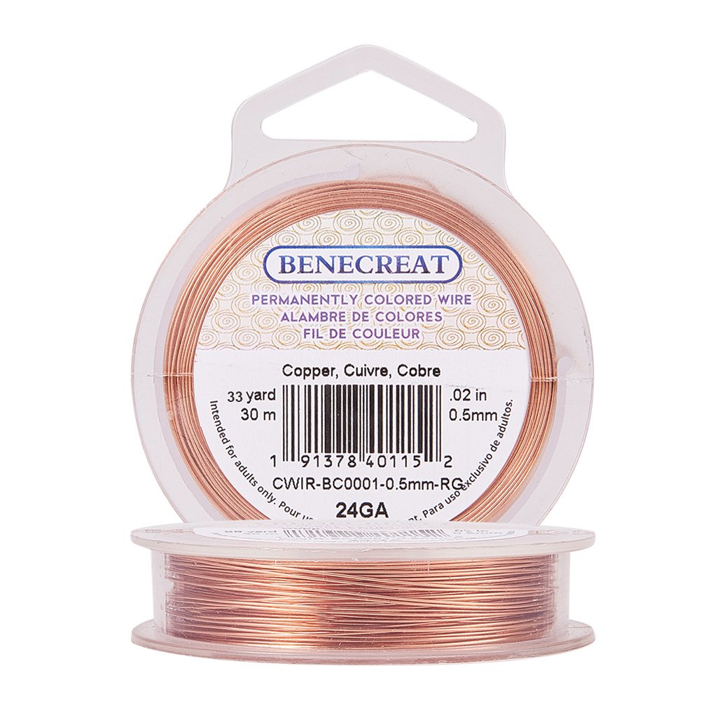 NBEADS 20 Rolls 22-Gauge/24-Gauge/26-Gauge/28-Gauge Jewelry Copper Wire Jewelry Beading Wire Craft Wrapping Making Coil Wire Tarnish Resistant for Jewelry Making