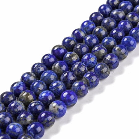 Arricraft Natural Lapis Lazuli Bead Strands, Round, 8mm, Hole: 1mm, about 49pcs/strand, 15.5 inches(395mm)