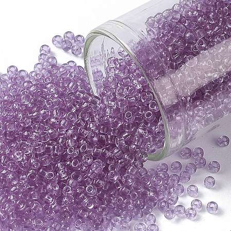 TOHO Round Seed Beads, Japanese Seed Beads, (1300) Transparent Alexandrite, 11/0, 2.2mm, Hole: 0.8mm, about 1110pcs/bottle, 10g/bottle