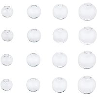 Arricraft 200pcs 4 Size Mini Empty Clear Glass Globe Bottle Wish Glass Ball for DIY Pendant Charms Stud Earring Making(12mm, 14mm, 16mm, 18mm)