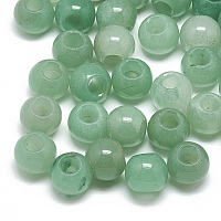 Natural Green Aventurine Beads, Large Hole Beads, Rondelle, 14x12mm, Hole: 5.5mm