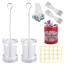 OLYCRAFT Ahandmaker DIY Candle Making, with Transparent Plastic Candle Molds, Paraffin Candle Wick, Double-faced Self-adhesive Paper Stickers, Clear