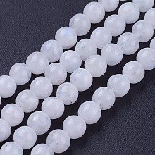 ARRICRAFT Natural Moonstone Bead Strands, Grade AB, Round, 6mm, Hole: 1mm, about 62~68pcs/strand, 15.3 inches(39cm)