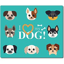 CREATCABIN Funny Mouse Pads Waterproof Mouse Mat Pad Desk Accessories Stitched Edges Premium-Textured Non-Slip Rubber I Love My Dogs for Laptop Computer Office Gaming Farmer Gift 9.5 x 7.9inch