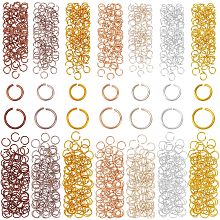 PandaHall Elite 700pcs 7 Colors Connector Rings Aluminum Open Jump Rings Chainmail Rings for Jewelry Making Ring Connectors for DIY Earring Bracelet Necklace Earring Key Rings Crafts (8mm 10mm)