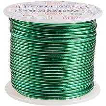 BENECREAT 12 17 18 Gauge Aluminum Wire (12 Gauge,100FT) Anodized Jewelry Craft Making Beading Floral Colored Aluminum Craft Wire - Green