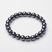 Honeyhandy Hematite Beaded Stretch Bracelet, for Handcrafted Jewelry Women, 52mm