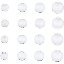 Arricraft 200pcs 4 Size Mini Empty Clear Glass Globe Bottle Wish Glass Ball for DIY Pendant Charms Stud Earring Making(12mm, 14mm, 16mm, 18mm)