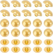 UNICRAFTALE 100Pcs 18mm Diameter 1-Hole Plating Acrylic Dome Shank Buttons Golden Half Round Sewing Buttons for Men Women DIY Shirt Woolen Coats Sewing Crafts and Jewelry Making