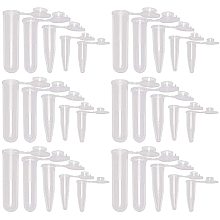 NBEADS 300 PCS Transparent Disposable Plastic Centrifuge Tubes with Capacity 0.2-5ml, Graduated Tube Vial Sample Container Centrifuge Tube with Snap Cap for Lab Supplies