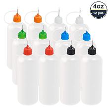 BENECREAT 12Pack 4 Ounce Multi Purpose DIY Precision Tip Applicator Bottles Set - DIY Quilling, Glue Applicator, Oiler Bottle