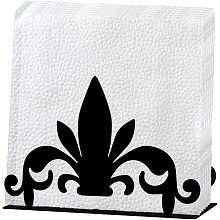 CREATCABIN Flower Iris Napkin Holder Cutout Black Metal Tabletop Napkin Holder Hollow Out Freestanding Tissue Dispenser for Restaurant Cafe Kitchen Countertop Diner Picnic Table 5.3 x 3.4inch