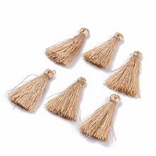 Honeyhandy Polyester Tassel Pendant Decorations, BurlyWood, 30~35mm