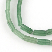 Honeyhandy Cuboid Natural Green Aventurine Gemstone Bead Strands, 11~14x4~5x4~5mm, Hole: 1mm, about 29~31pcs/strand, 15.3 inch