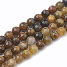 Honeyhandy Natural Pietersite Beads Strands, Dyed, Round, 6~7mm, Hole: 1mm, about 60~67pcs/strand, 15.7 inch