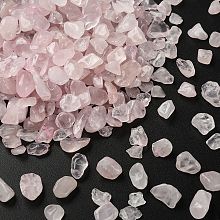 Natural Rose Quartz Chip Beads, No Hole/Undrilled, 5~10.5x5~7x2~4mm