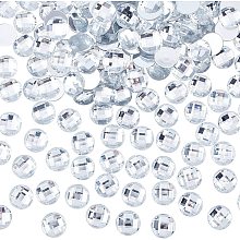 FINGERINSPIRE 200 Pcs 14mm Flat Back Round Acrylic Rhinestone Gems with Container Clear Circle Crystals Bling Jewels Acrylic Jewels Embelishments for Costume Making Cosplay Jewels Crafts