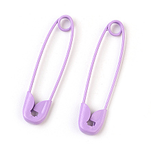 Honeyhandy Iron Safety Pins, Lilac, 30x7x2mm, Pin: 0.7mm