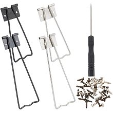 GORGECRAFT 2 Colors 8PCS Black Easel Back Picture Frame Photo Stand Iron Picture Holder Cardboard Display with 40PCS Screws and Screwdriver for Photos Pictures Frames