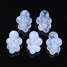 Honeyhandy Acrylic Beads, Imitation Gemstone Style, Clear, 33x23x17mm, Hole: 2mm, about 80pcs/500g