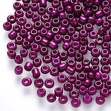 Honeyhandy 12/0 Baking Paint Glass Round Seed Beads, Medium Violet Red, 1.5~2x1.5mm, Hole: 0.5~1mm, about 30000pcs/pound