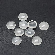 Honeyhandy Natural Quartz Crystal Cabochons, Half Round, 12x4~4.5mm