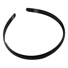 Honeyhandy Plastic Hair Band Findings, Black, 8mm wide