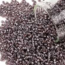 TOHO Round Seed Beads, Japanese Seed Beads, (1010) Silver Lined Light Amethyst Semi Matte, 11/0, 2.2mm, Hole: 0.8mm, about 1110pcs/10g