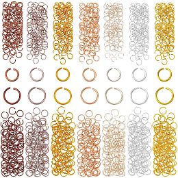 PandaHall Elite 700pcs 7 Colors Connector Rings Aluminum Open Jump Rings Chainmail Rings for Jewelry Making Ring Connectors for DIY Earring Bracelet Necklace Earring Key Rings Crafts (8mm 10mm)