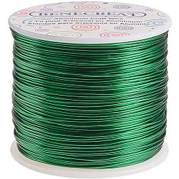 BENECREAT 12 17 18 Gauge Aluminum Wire (18 Gauge,492 FT) Anodized Jewelry Craft Making Beading Floral Colored Aluminum Craft Wire - Green