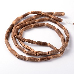 Honeyhandy Natural Coconut Column Bead Strands, 10~19x2.5~4mm, Hole: 1mm, about 48pcs/strand, 29.5 inch