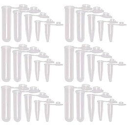 NBEADS 300 PCS Transparent Disposable Plastic Centrifuge Tubes with Capacity 0.2-5ml, Graduated Tube Vial Sample Container Centrifuge Tube with Snap Cap for Lab Supplies