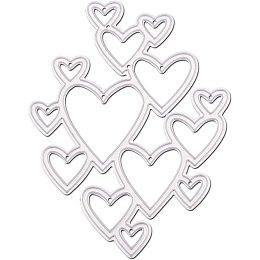 Pandahall Elite 1 pc Metal Cutting Dies Stencils, Heart Shape Carbon Steel Scrapbooking Dies Cuts Scrapbooking Die Cuts Stencils Template Embossing for DIY Scrapbooking Card Making