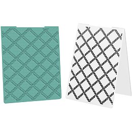 GOLBLELAND 2 Pcs Sporadic Grid Plastic Embossing Folders DIY Plastic Template Craft Card Making for Handcraft Photo Album Decoration, 5.83 x 4.13 Inches