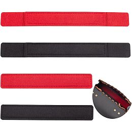 WADORN 4pcs Base Shaper for WOC Handbag, 2 Colors Felt Bag Base Shaper with Wings 10.2/7.1 Inch Rectangle Clutch Bag Bottom Pads Wallet Liner Board Shaper, Black and Red