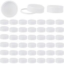 OLYCRAFT 50Pcs Plastic Bottle Caps White Screw-On Caps 38mm Inner Diameter Bottle Jug Storage Cap Lids White Plastic Tamper Seal Lids Replacement Caps Twist Cap for Juice Bottles Dispenser Caps