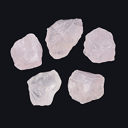 Honeyhandy Natural Rose Quartz Beads, Nuggets, No Hole/Undrilled, 10~41x15~30x12~22mm