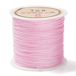 Honeyhandy 50 Yards Nylon Chinese Knot Cord, Nylon Jewelry Cord for Jewelry Making, Pink, 0.8mm