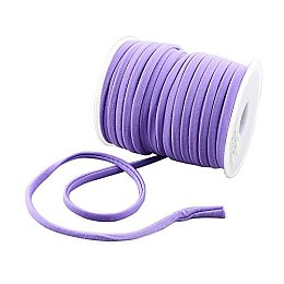 ARRICRAFT 20m Elastic Spandex Nylon Thread Habotai Foulard Cord for Bracelet Necklace Making, 5x3mm, Lilac