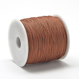 Honeyhandy Polyester Cords, Sienna, 0.8mm, about 131.23~142.16 yards(120~130m)/roll