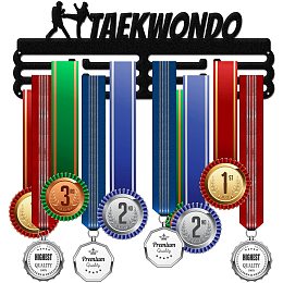 GLOBLELAND Taekwondo Medal Holder Display Hanger Rack Frame for Sport Race Metal Medal Hanger for Taekwondo Competition,15.75x6Inches