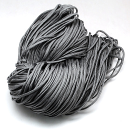 Honeyhandy 7 Inner Cores Polyester & Spandex Cord Ropes, Solid Color, for Rope Bracelets Making, Slate Gray, 4~5mm, about 109.36 yards(100m)/bundle, 420~500g/bundle